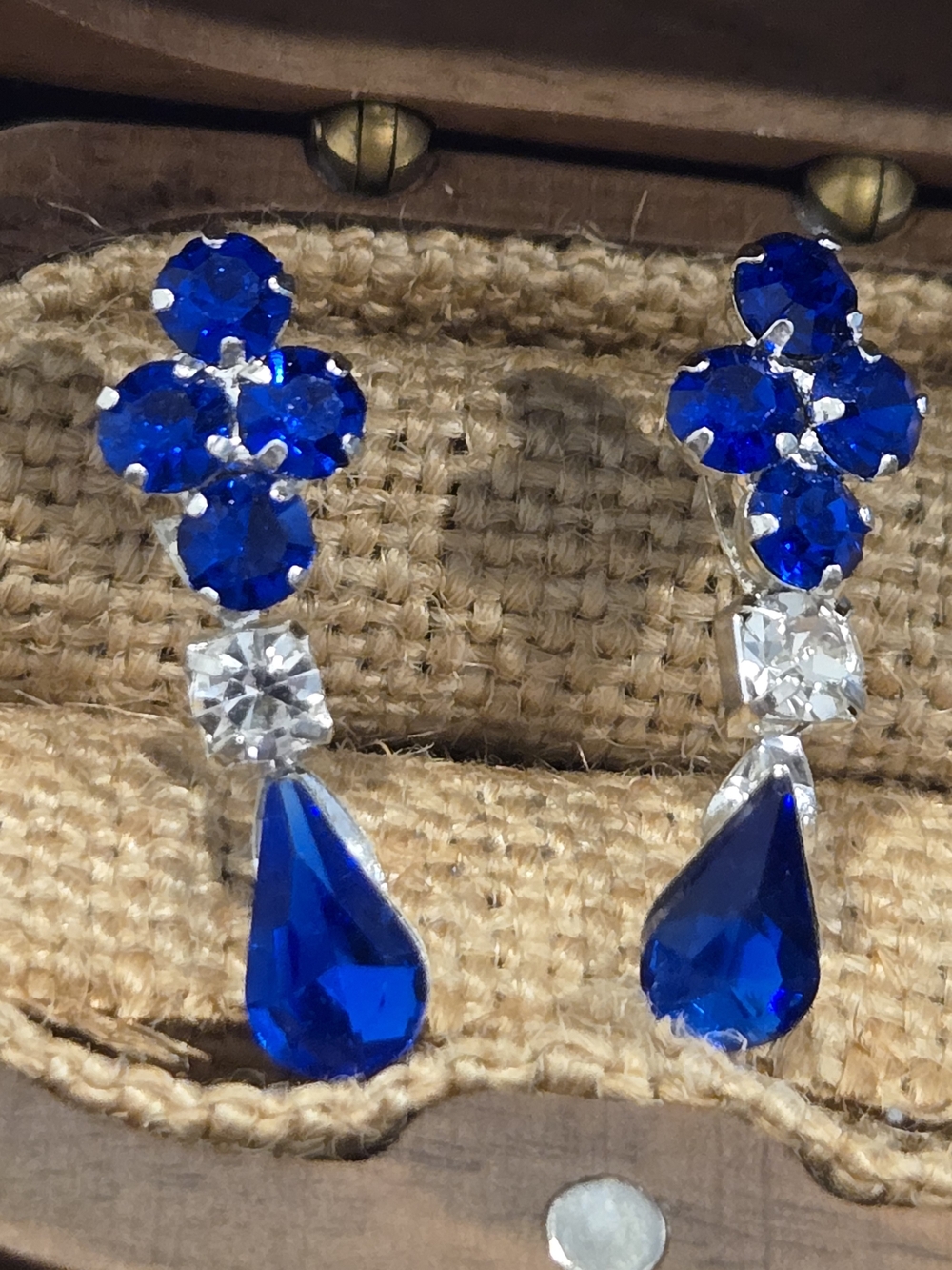 Blue Crystal Drop Earrings - Elegant Women’s Jewelry
